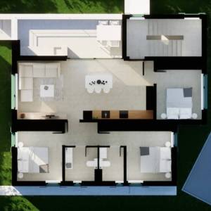 OTOK KRK, ŠILO - Trosobni apartman na drugom katu
