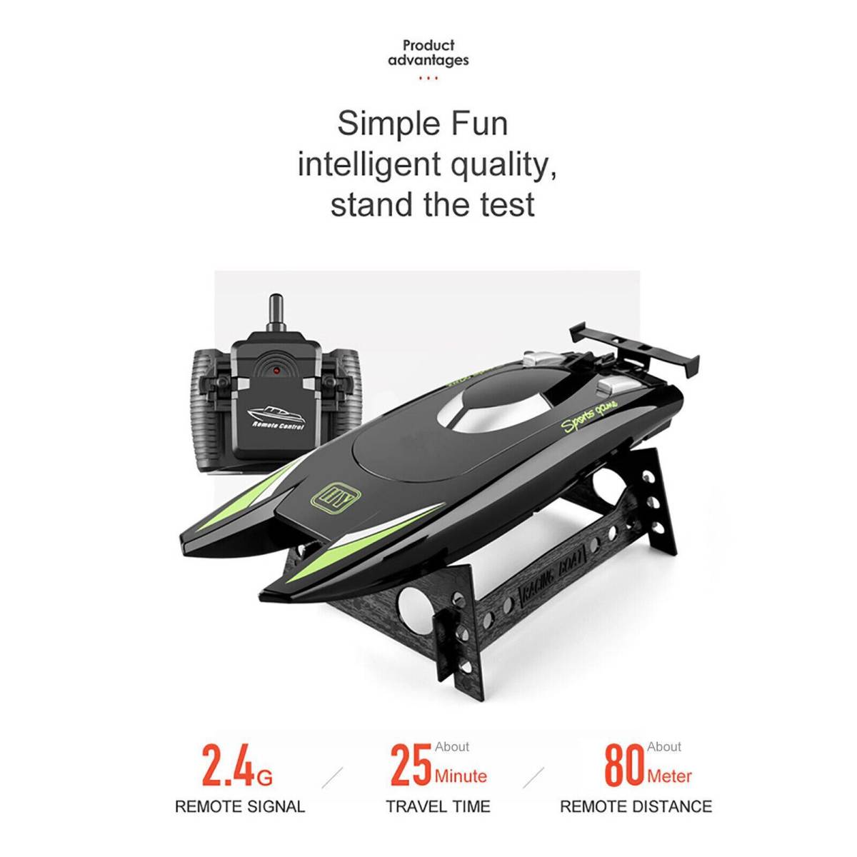 Rc Gliser 32Cm 7,4V 25 km/h 80 metara