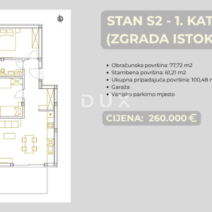 ŠIBENIK, BRODARICA – Sunčan stan s terasom i garažom, 270 m od mora