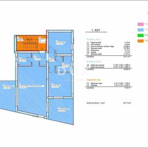 ŠIBENIK, VODICE – Dvosoban stan s 2 velike terase (25 m²), NOVOGRADNJA