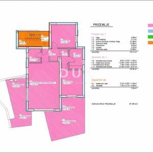 ŠIBENIK, VODICE – Stan u prizemlju sa 121 m² vrta, 2 parkinga, novogradnja
