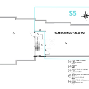 ŠIBENIK, VODICE – Zadnji kat, 93 m² privatne krovne terase, pogled na more, garaža