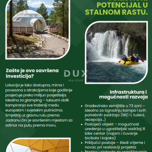 SLUNJ, PRIMIŠLJE - Investicijska prilika- građevinsko zemljište za kamp T3 zona!