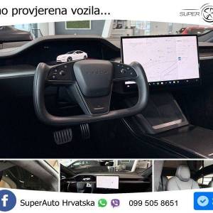 Tesla Model S Plaid 1020 KS, PANO+ZRAČ+360+GR SJED+ACC+KEY+VIRT+LANE