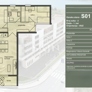 Trogir/Dvosoban stan prizemlje S1