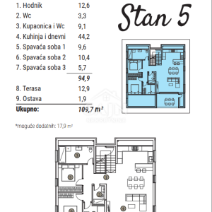 Trogir/Penthouse sa pogledom na more