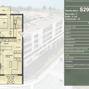 Trogir/Trosobni stan na četvrtom katu S29