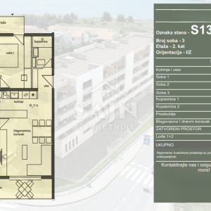 Trogir/Trosobni stan na drugom katu S13