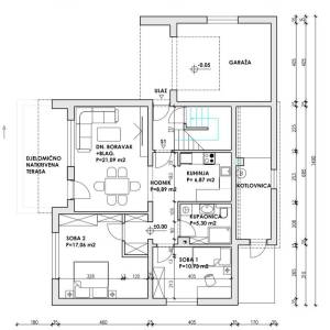 Trosobni, 94m2, prizemlje, vrt, 2x parking, novouređeno
