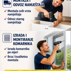 Usluge montaže namještaja i komarnika