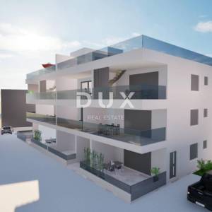 VODICE, SRIMA – 2 spavaće sobe, 50 m od mora, vrt 37m², pogled na more