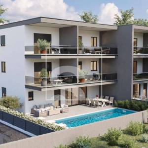 3soban stan, prizemlje s bazenom, novogradnja - Novigrad