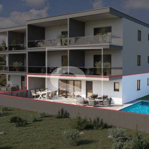 3soban stan, prizemlje s bazenom, novogradnja - Novigrad