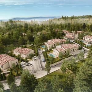 BARBAN - Građevinsko zemljište s projektom (polovica duplexa), 15 minuta do mora