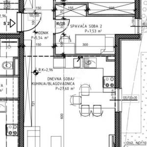 DALMACIJA, KAŠTELA - S2 dvosoban + DB 61,05 m²,novogradnja 1.kat