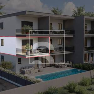 Dvosoban stan, 1. kat, 600 metara do mora, Novigrad