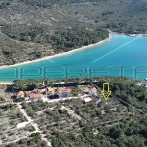 Građevinsko zemljište, pogled na more, 70m do mora,1343 m2,Kali,Ugljan