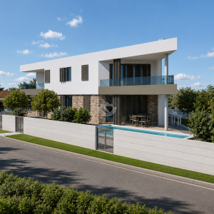 Hrvatsk, Zadar, Nin - Atraktivno građevinsko zemljište s projektom moderne vile i bazenom u Ninskim Stanovima kod Nina