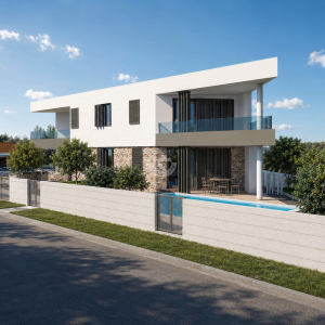 Hrvatsk, Zadar, Nin - Atraktivno građevinsko zemljište s projektom moderne vile i bazenom u Ninskim Stanovima kod Nina
