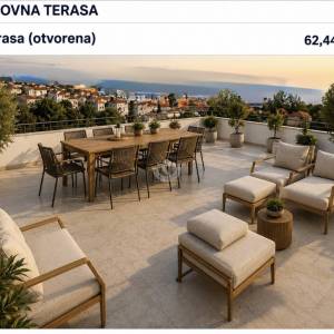 Hrvatska, Zadar, Pag, Povljana, 3-soban stan 200m2 Novogradnja, krovna terasa s bazenom i vanjskom kuhinjom