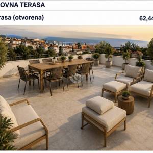 Hrvatska, Zadar, Pag, Povljana, 3-soban stan 200m2 Novogradnja, krovna terasa s bazenom i vanjskom kuhinjom