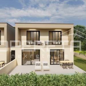 
Iatra, Poreč okolica – moderna dvojna kuće s bazenom i pogledom na more


