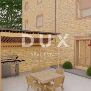 ISTRA, JURŠIĆI - Kamena kuća u nizu sa bazenom + apartman, KLJUČ U RUKE