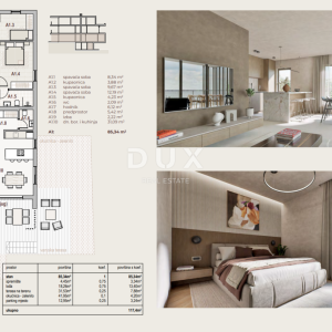 KVARNER, KRALJEVICA - Bura Residence: ekskluzivan stan A1, prvi red do mora, novogradnja, prilika