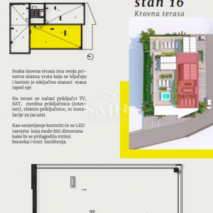 Okrug/Dvosoban stan s krovnom terasom S16