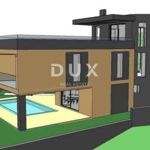 OPATIJA, IKA - Građevinsko zemljište s pogledom na more i pravomoćnom dozvolom 1712m2