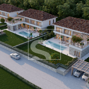 Poreč okolica, zemljište s građevinskom dozvolom pogled more