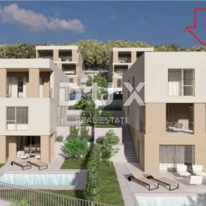 RIJEKA, KOSTRENA - ekskluzivan dvoetažni stan 164,90 m2 novogradnja s prekrasnim pogledom na more i bazenom + okućnica 182.60m2...