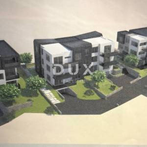 RIJEKA, ZAMET- građevinsko zemljište 3000m2 s pogledom na more s idejnim projektom za stambenu zgradu-stanove 