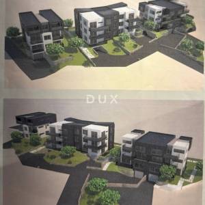 RIJEKA, ZAMET- građevinsko zemljište 3000m2 s pogledom na more s idejnim projektom za stambenu zgradu-stanove 
