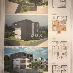 RIJEKA, ZAMET- građevinsko zemljište 3000m2 s pogledom na more s idejnim projektom za stambenu zgradu-stanove 