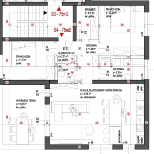 ŠIBENIK, ŽABORIĆ - Penthouse sa pogledom na more
