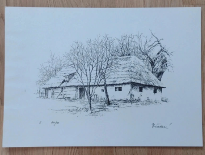 Slike original grafikaaZdravka Šabarića, izrađenu 1983. godine