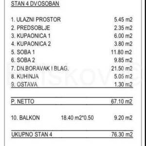 Split, Žnjan prodaja stan 76,50 m2 + 2 parkinga