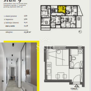 Studio apartman u Okrugu Gornjem