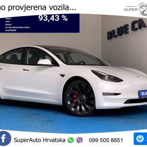 Tesla Model 3 Dual AWD Performance 534 KS, PANO+360+ACC+GR SJED+KEY+VIRT+LANE