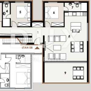 ZADAR, PRIVLAKA - Namješten penthouse 50 metara od mora s prekrasnim pogledom na more! S8