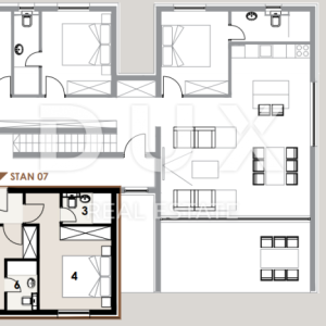 ZADAR, PRIVLAKA - Namješten penthouse 50 metara od mora s prekrasnim pogledom na more! S7