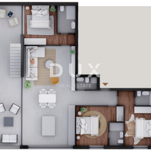 ZADAR, PRIVLAKA - Namješten penthouse 50 metara od mora s prekrasnim pogledom na more! S7