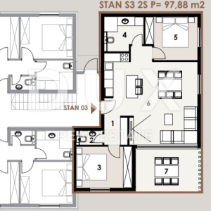 ZADAR, PRIVLAKA - Namješten stan sa bazenom 50 metara od pješčane plaže! S3