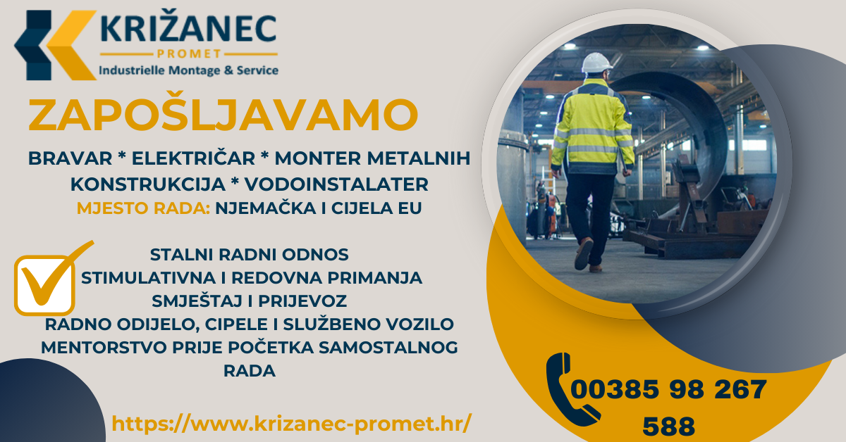 ZAPOŠLJAVAMO djelatnike za rad po cijeloj EU