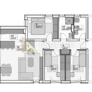 BULEVAR - Trosoban stan na 1. katu, novogradnja - 88m2