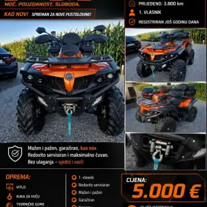 CFMOTO 600 / 1.VLASNIK / 3800 KM / TOP STANJE