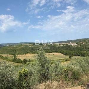 ISTRA,GROŽNJAN - Građevinsko zemljište s predivnim pogledom i maslinama