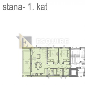 KOŽINO - Luksuzni dvosoban stan S3 na 1. katu - 79m2
