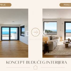 NOVALJA, JAKIŠNICA - Luksuzan Penthouse 123 m2 s pogledom na cijeli zaljev